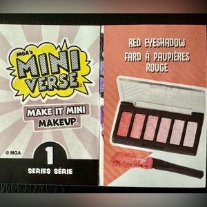 Red eyeshadow palette kit miniverse make it mini make up series 1 makeup